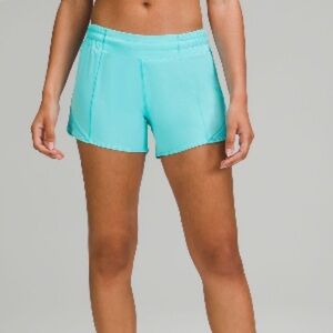 Lululemon Hotty Hot Low Rise 4in Short Electric Turquoise
